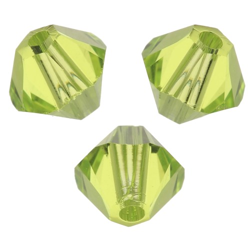 Swarovski crystal spinning tops 5328 4 mm - Citrus Green x50