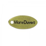 Personalizable oval charm  15x6mm bronze x1000|raw }}