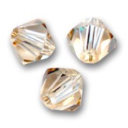Swarovski 5328 Crystal Bicones 5mm Crystal Golden Shadow x20