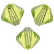 Swarovski crystal spinning tops 5328 5 mm - Citrus Green x20