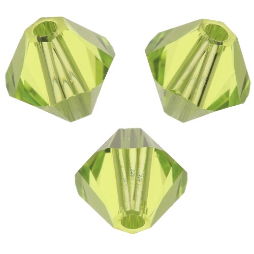 5mm Swarovski 5328 Crystal Bicones - Citrus Green x20