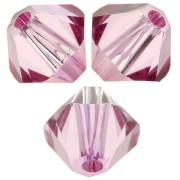 5mm Swarovski 5328 Crystal Bicones - Dark Rose x20