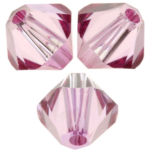 5mm Swarovski 5328 Crystal Bicones - Dark Rose x20