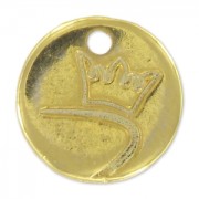 Personalizable charm round 12mm gold tone x1000|raw }}