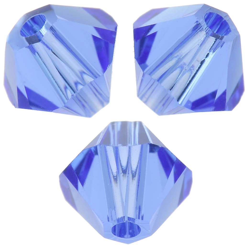 Swarovski crystal spinning tops 5328 6 mm Sapphire x20 - Perles & Co
