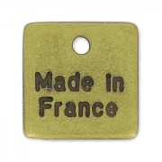 Square personalizable charm 10mm bronze x1000|raw }}