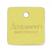 Square personalizable charm 10mm gold tone x1000|raw }}