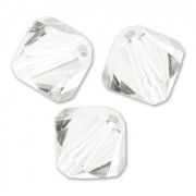 Swarovski 5328 Crystal Bicones 6mm Crystal Silver Shade x20