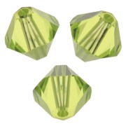 Swarovski crystal spinning tops 5328 6 mm - Citrus Green x20