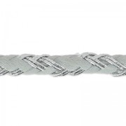 braided cord cotton/lurex 3.5 mm Grey/silver x1m