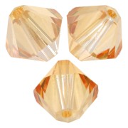 Swarovski crystal spinning tops 5328 6 mm - Crystal Caramel x20