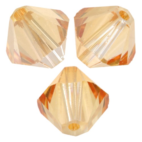 Swarovski crystal spinning tops 5328 6 mm - Crystal Caramel x20