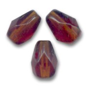 Fire Polished faceted pear-shaped beads 7x5mm Smoked Topaz  x25|raw }}