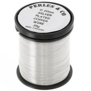 Copper wire 0.20mm anti-tarnish silver tone x 175 m|raw }}