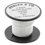 Copper wire 0.90mm anti-tarnish silver tone  x8m
