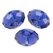 Round Flattened Swarovski 5040 6 mm - ReCreated Dark Sapphire x1