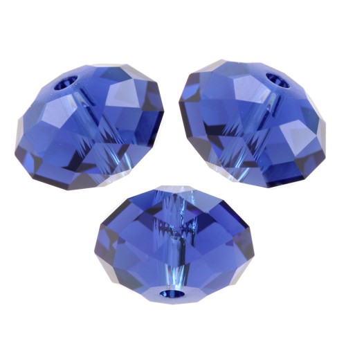 Round Flat Swarovski 5040 6 mm - Reinvented Dark Sapphire x1