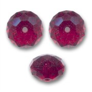 PureCrystal 5040 8 mm Flat Round Bead - Siam x1