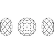 PureCrystal 5040 Flat round 8mm Siam x1