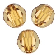 4mm Swarovski 5000 rounds - Golden Topaz x20