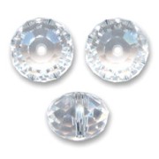 PureCrystal 5040 8 mm Flat Round Bead - Crystal x1