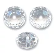 PureCrystal 5040 8 mm Flat Round Bead - Crystal x1