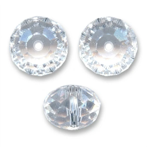 PureCrystal 5040 8 mm Flat Round Bead - Crystal x1