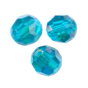 Round beads Swarovski 5000 6 mm Blue Zircon AB x6