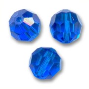 Round beads Swarovski 5000 6 mm Capri Blue x6