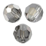 Round beads Swarovski 5000 6 mm Crystal Silver Night x6