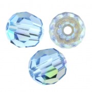 Round beads Swarovski 5000 6 mm Aquamarine Shimmer x6