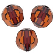 Round beads Swarovski 5000 6 mm - Smoked Amber x6