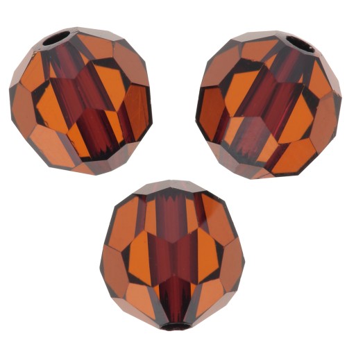 Round beads Swarovski 5000 6 mm - Smoked Amber x6