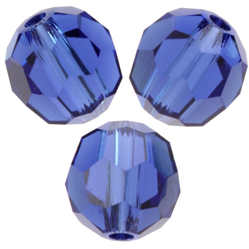 Round beads Swarovski 5000 6 mm - ReCreated Dark Sapphire x6