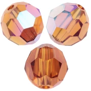 Swarovski 5000 round 8mm Topaz AB x1