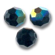 Round bead Swarovski 5000 8 mm Jet AB x1