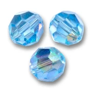 Round bead Swarovski 5000 8 mm Aquamarine AB x1