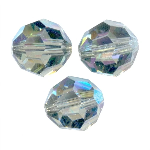 Round bead Swarovski 5000 8 mm Black Diamond AB x1