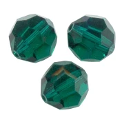 Round bead Swarovski 5000 8 mm Emerald x1