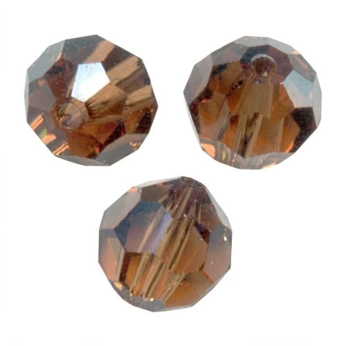 Round bead Swarovski 5000 8 mm Smoked Topaz x1