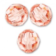 Flat faceted round 8mm Rose Peach x1|raw }}