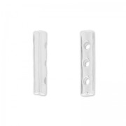 Spacer 3 rows 17.5x3.5 mm silver tone x1