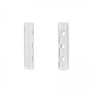 Spacer 3 rows 17.5x3.5 mm silver tone x1