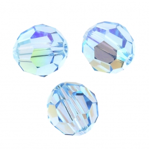 Round bead Swarovski 5000 8 mm Aquamarine Shimmer x1