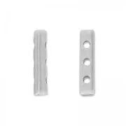 Spacer 3 rows 17.5x3.5 mm old silver tone x1