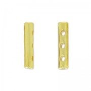 Spacer 3 rows 17.5x3.5 mm fine Gold plated x1