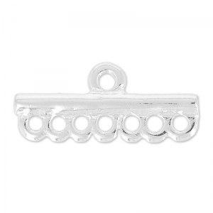 Terminator 7 strands 26.5x12 mm silver tone x1