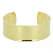 Brass bracelet base with curved edge 23x163mm fine gold plated x1