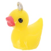 Duck charm 19x16 mm in resin - Yellow x1