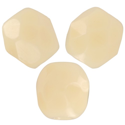 Fire Polished faceted round beads 6mm Beige x25